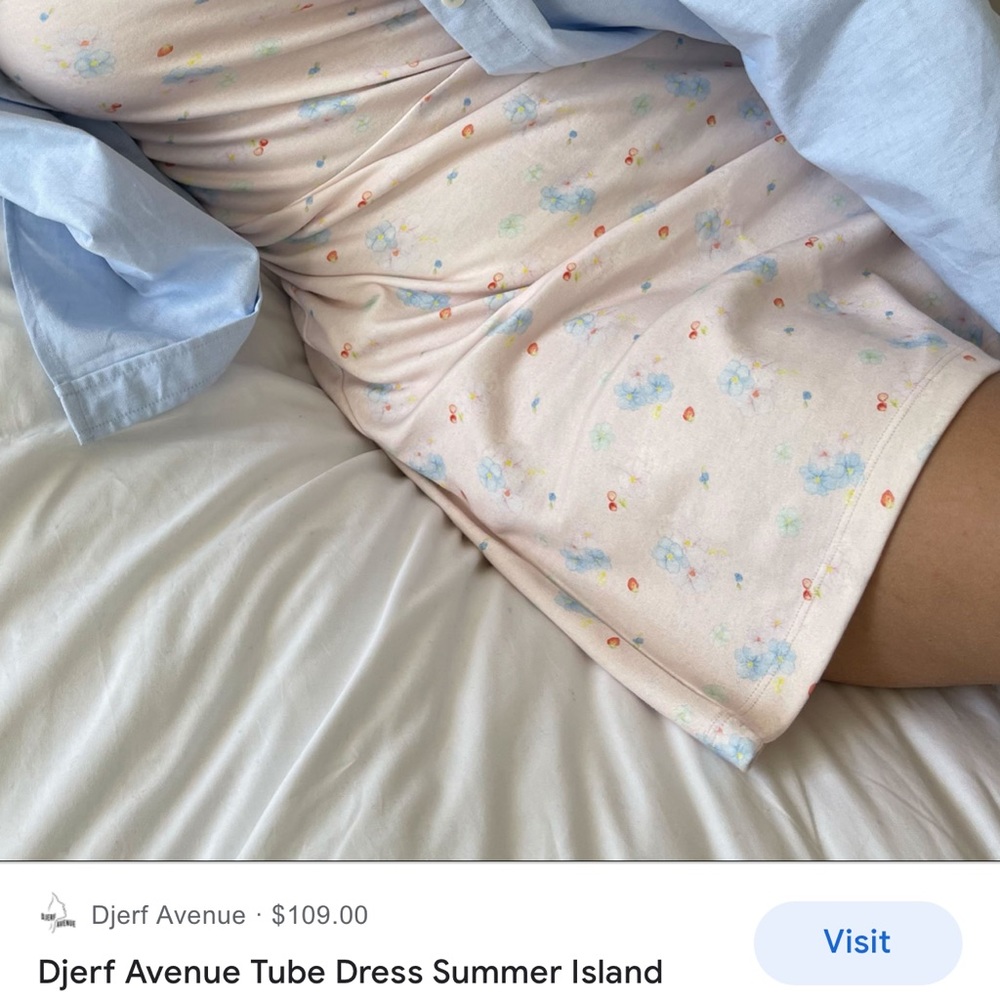 DJERF Avenue Tube Dress Summer Island XS worn once!